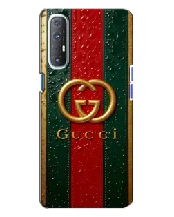 Чехол для OPPO Reno 3 с картинкой «Gucci — фирменная полоса и золото» Чехол для OPPO Reno 3 с картинкой «Gucci — фирменная полоса и золото»