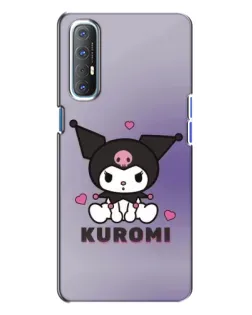 Чехол для OPPO Reno 3 с картинкой «Kuromi — фиолетовый арт»