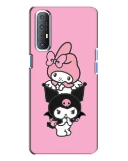 Чехол для OPPO Reno 3 с картинкой «My Melody и Kuromi»