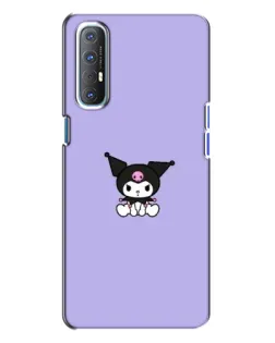 Чехол для OPPO Reno 3 с картинкой «Kuromi — фиолетовый минимализм»
