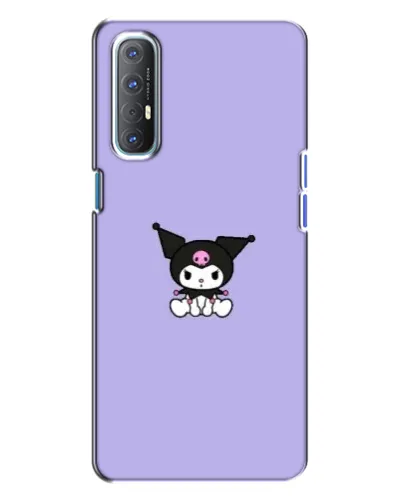 Чехол для OPPO Reno 3 с картинкой «Kuromi — фиолетовый минимализм»