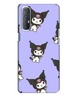 Чехол для OPPO Reno 3 с картинкой «Паттерн с Kuromi»