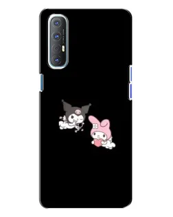 Чехол для OPPO Reno 3 с картинкой «My Melody и Kuromi»