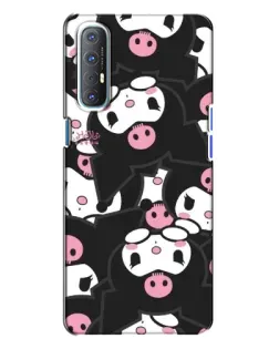 Чехол для OPPO Reno 3 с картинкой «Паттерн голов Куроми»