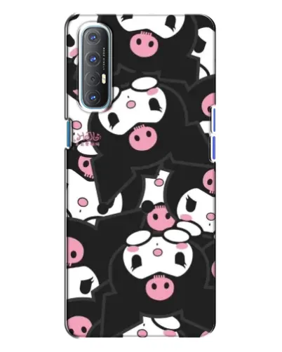 Чехол для OPPO Reno 3 с картинкой «Паттерн голов Куроми»