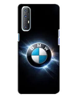 Чехол для OPPO Reno 3 с картинкой «BMW — неоновое сияние»