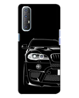Чехол для OPPO Reno 3 с картинкой «Темный силуэт BMW»