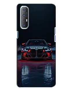 Чехол для OPPO Reno 3 с картинкой «BMW на мокрой дороге»
