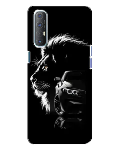 Чехол для OPPO Reno 3 с картинкой «BMW и лев» Чехол для OPPO Reno 3 с картинкой «BMW и лев»