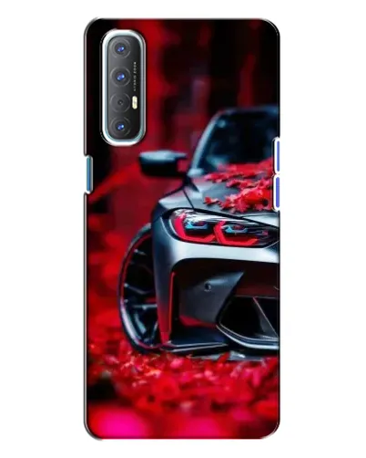 Чехол для OPPO Reno 3 с картинкой «Спортивная BMW и цветы» Чехол для OPPO Reno 3 с картинкой «Спортивная BMW и цветы»