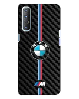 Чехол для OPPO Reno 3 с картинкой «Эмблема BMW и карбон»