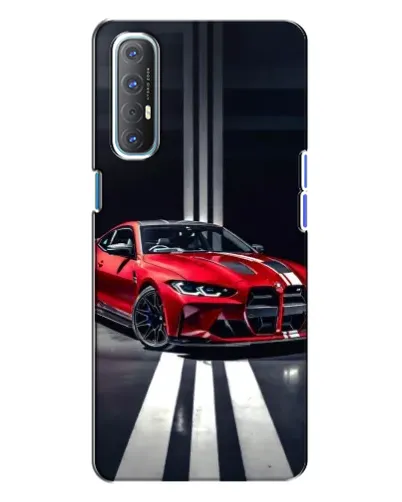 Чехол для OPPO Reno 3 с картинкой «Красная BMW на дороге» Чехол для OPPO Reno 3 с картинкой «Красная BMW на дороге»