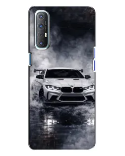 Чехол для OPPO Reno 3 с картинкой «BMW сквозь туман»