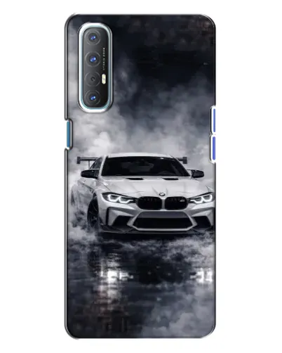 Чехол для OPPO Reno 3 с картинкой «BMW сквозь туман» Чехол для OPPO Reno 3 с картинкой «BMW сквозь туман»