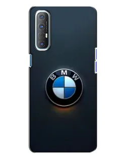 Чехол для OPPO Reno 3 с картинкой «Логотип BMW — минимализм»