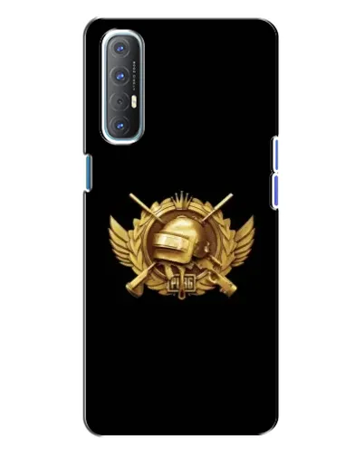 Чехол для OPPO Reno 3 с картинкой «PUBG — оранжевый градиент»