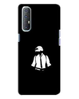 Чохол для OPPO Reno 3 з картинкою «PUBG — білий шолом»