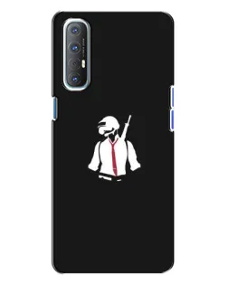 Чохол для OPPO Reno 3 з картинкою «PUBG — силует воїна»