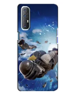 Чохол для OPPO Reno 3 з картинкою «Десант PUBG — стрибок»