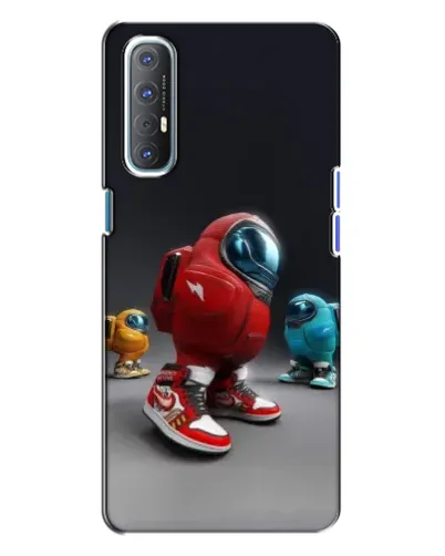 Чехол для OPPO Reno 3 с картинкой «Among Us — 3D стиль» Чехол для OPPO Reno 3 с картинкой «Among Us — 3D стиль»