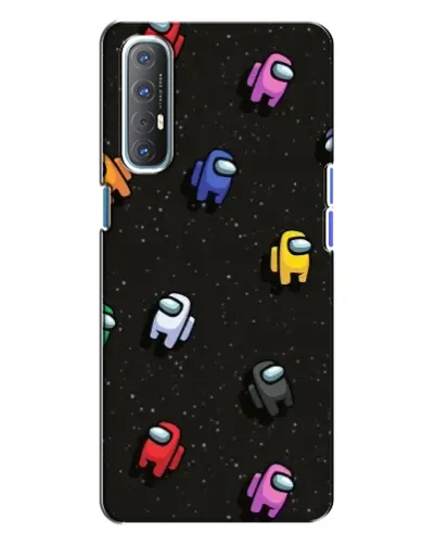 Чехол для OPPO Reno 3 с картинкой «Космический паттерн Among Us» Чехол для OPPO Reno 3 с картинкой «Космический паттерн Among Us»