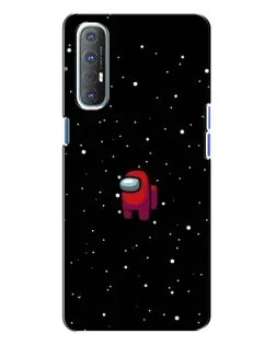 Чехол для OPPO Reno 3 с картинкой «Красный Among Us»