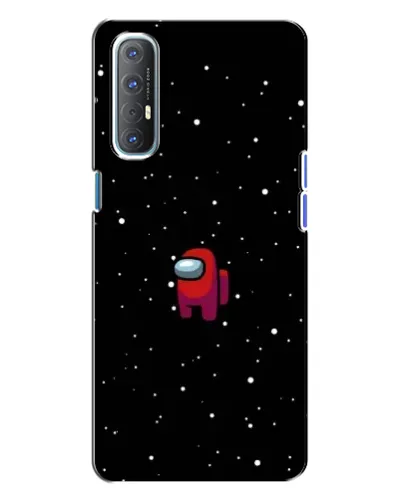 Чехол для OPPO Reno 3 с картинкой «Красный Among Us» Чехол для OPPO Reno 3 с картинкой «Красный Among Us»