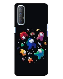 Чехол для OPPO Reno 3 с картинкой «Among Us космос»