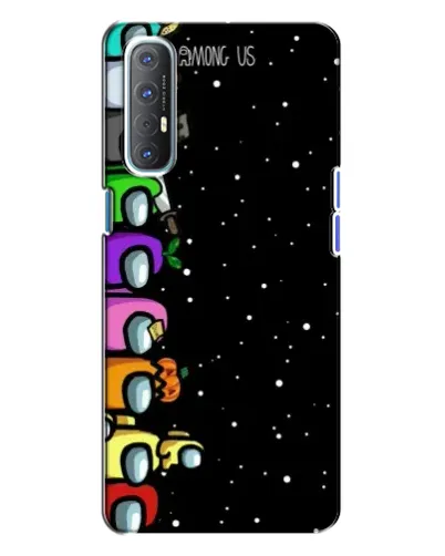 Чехол для OPPO Reno 3 с картинкой «Команда Among Us» Чехол для OPPO Reno 3 с картинкой «Команда Among Us»