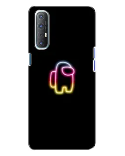 Чехол для OPPO Reno 3 с картинкой «Among Us градиент»