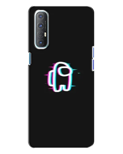 Чехол для OPPO Reno 3 с картинкой «Among Us неон» Чехол для OPPO Reno 3 с картинкой «Among Us неон»