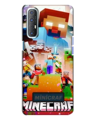 Чехол для OPPO Reno 3 с картинкой «Minecraft герои игры»