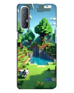 Чехол для OPPO Reno 3 с картинкой «Minecraft летний день»