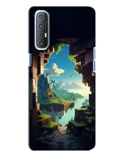 Чехол для OPPO Reno 3 с картинкой «Вид из пещеры»
