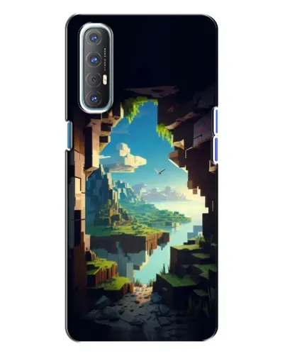 Чехол для OPPO Reno 3 с картинкой «Вид из пещеры»