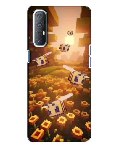 Чехол для OPPO Reno 3 с картинкой «Поле подсолнухов»