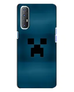 Чехол для OPPO Reno 3 с картинкой «Крипер текстура»