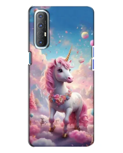 Чехол для OPPO Reno 3 с картинкой «Единорог среди облаков» Чехол для OPPO Reno 3 с картинкой «Единорог среди облаков»