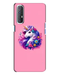 Чехол для OPPO Reno 3 с картинкой «Сказочный единорог»