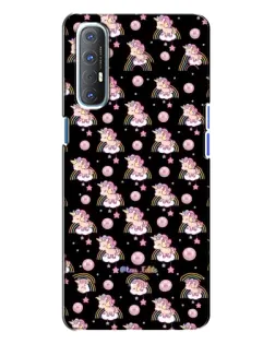 Чехол для OPPO Reno 3 с картинкой «Magic Unicorn паттерн»