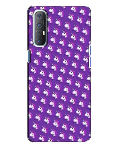 Чехол для OPPO Reno 3 с картинкой «Единороги на фиолетовом» Чехол для OPPO Reno 3 с картинкой «Единороги на фиолетовом»