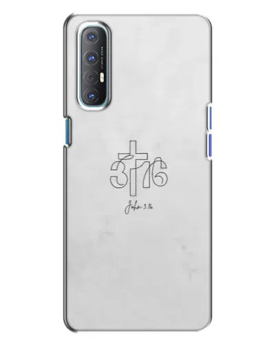 Чехол для OPPO Reno 3 с картинкой «Иоанна 3:16 Крест»