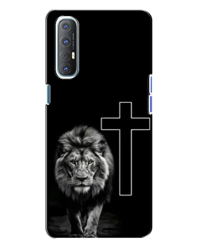 Чехол для OPPO Reno 3 с картинкой «Лев и Крест»