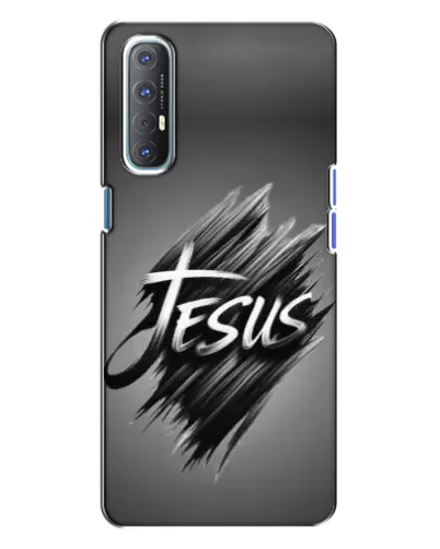 Чехол для OPPO Reno 3 с картинкой «Надпись Jesus Graffiti»