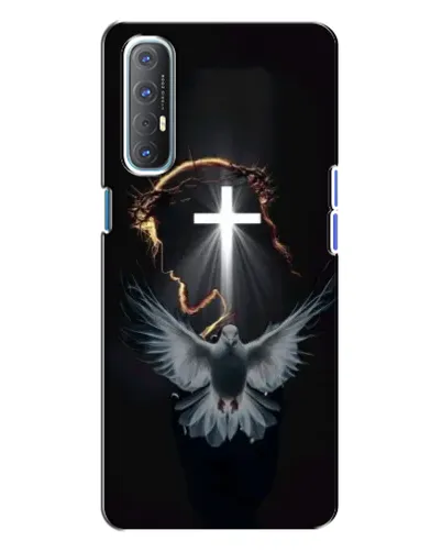 Чехол для OPPO Reno 3 с картинкой «Голубь и Свет»