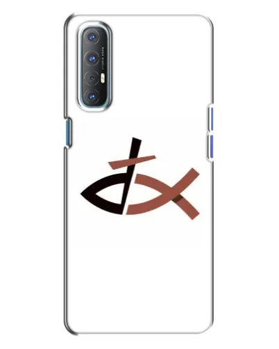 Чехол для OPPO Reno 3 с картинкой «Рыба и крест»