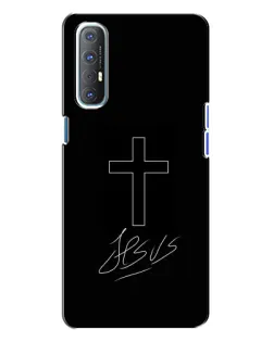 Чехол для OPPO Reno 3 с картинкой «Графический крест Jesus»