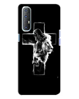 Чехол для OPPO Reno 3 с картинкой «Сияющий крест Jesus»