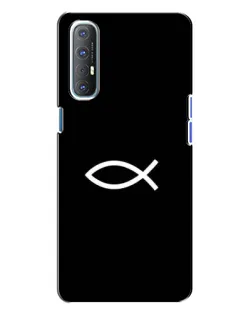 Чехол для OPPO Reno 3 с картинкой «Символ рыбы Jesus»