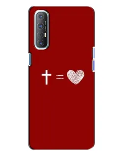 Чехол для OPPO Reno 3 с картинкой «Уравнение любви»